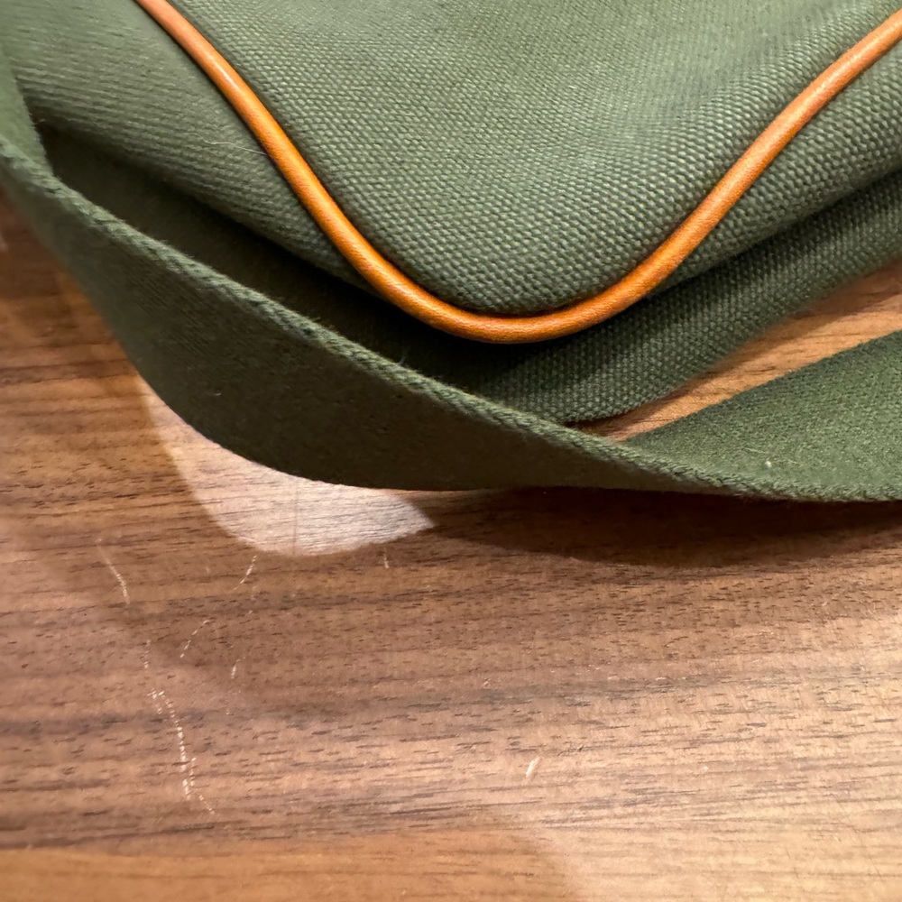 Vintage Burberry Canvas Crossbody Bag Green - Picture 7 of 8